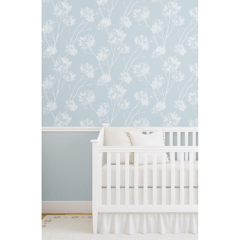 NextWall One O'Clocks Botanical Peel and Stick Removable Wallpaper