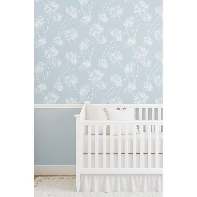 NextWall One O'Clocks Botanical Peel and Stick Removable Wallpaper