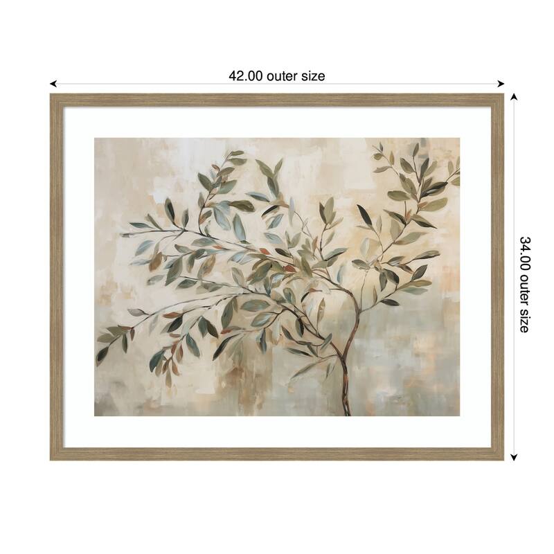 Kate and Laurel Olive Tree Abstract No. 31 by The Creative Bunch Studio Framed Wall Art Print