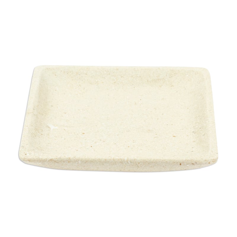 Novica Handmade Ecru Sophistication Marble Plate