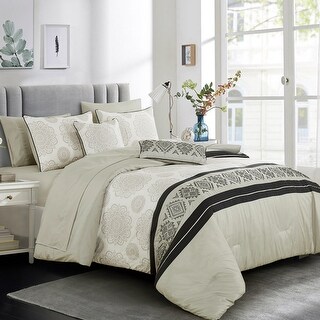 Aziza Luxury 9 Piece complete bed in bag set - Bed Bath & Beyond - 38929368