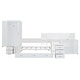preview thumbnail 8 of 13, Twin Bunk Bed with Trundle, Desk, Wardrobe & Drawers - Multi-Functional Bed, White