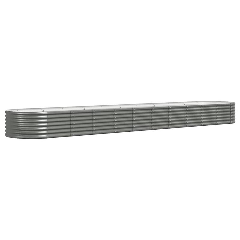 vidaXL Raised Garden Bed Raised Flower Bed Galvanized Steel Outdoor Planter