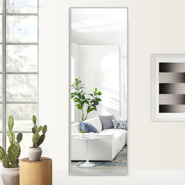 Neutypechic Accent Metal Frame Full-Length Wall-Mounted Hanging Mirror