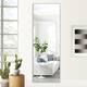 Neutypechic Accent Metal Frame Full-Length Wall-Mounted Hanging Mirror - 63x18 - Silver
