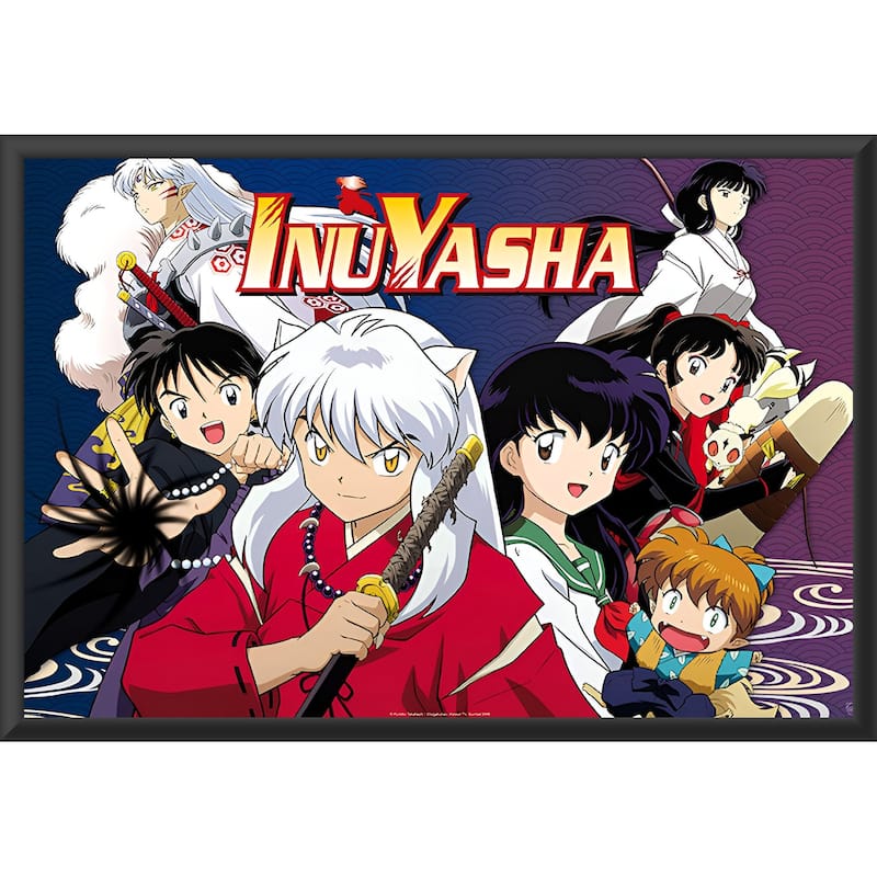 Inuyasha - Main Characters Framed Art Poster - 24 x 36 Inch