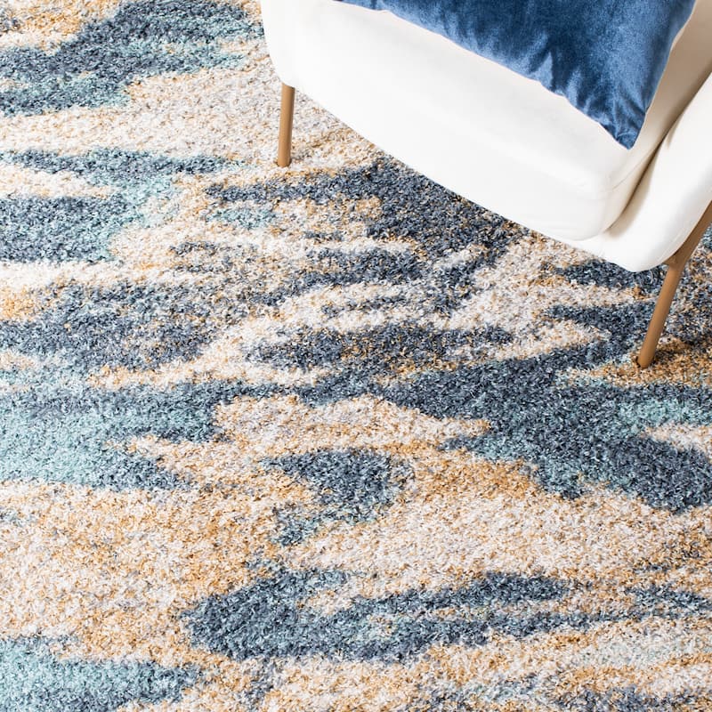 SAFAVIEH Calista Shag Azucena Abstract 1-inch Thick Rug