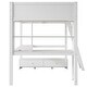 preview thumbnail 14 of 30, Full Size LED Loft Bed with L-shaped Desk,USB Charging Station,Bench with 2 Drawers for Bedroom