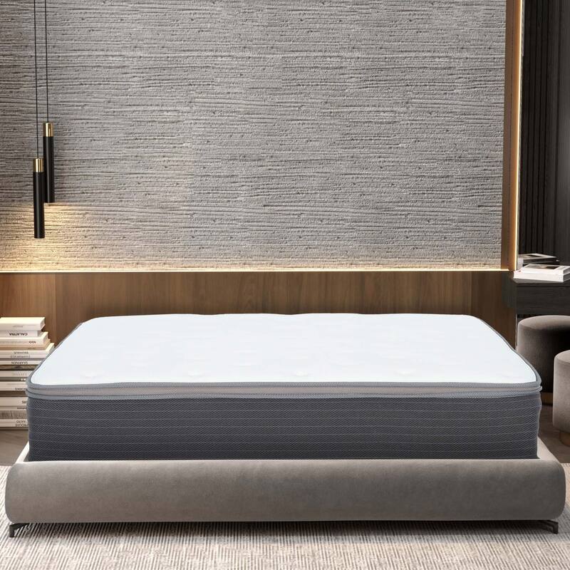 Equilibria 12 in. Medium Memory Foam & Pocket Spring Hybrid Euro Top Bed in a Box Mattress