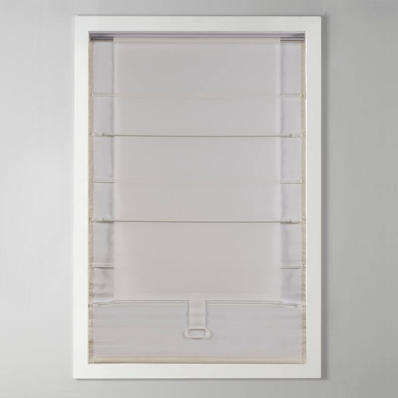 Madison Park Leighton Printed Faux Silk Room Darkening Cordless Roman Shade