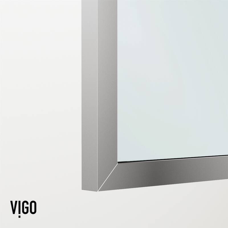 VIGO Zenith 34" W x 62" H Frameless Fixed Tub Screen Door