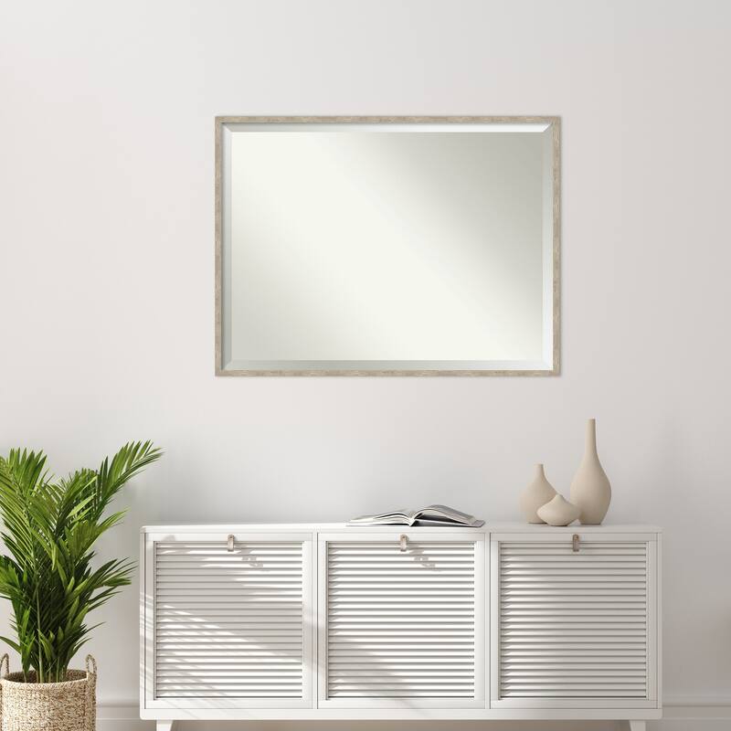 Imprint Beveled Wood Framed Wall Mirror
