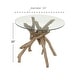 preview thumbnail 14 of 14, Brown Wood Handmade Tree Branch Accent Table with Clear Glass Top