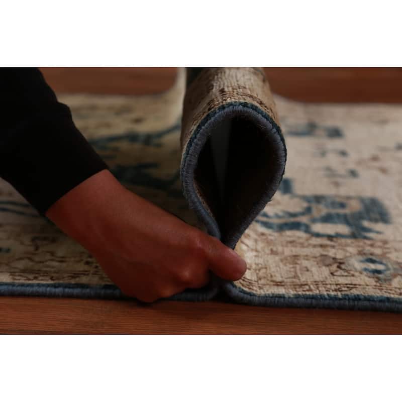 Hand Knotted Oriental 100% Wool Carpet Transitional All-Over Beige & Ivories Oushak Runner Rug - 11' 7'' X 2' 10''