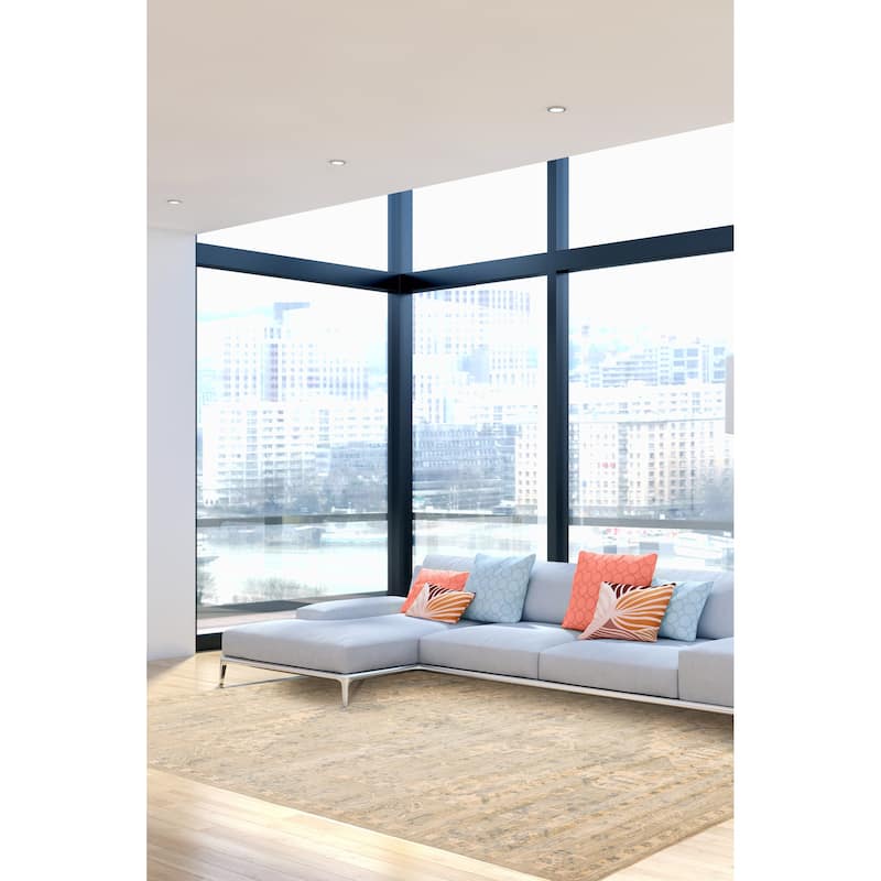 ECARPETGALLERY Hand-knotted Jules Serapi Sage Wool Rug - 9'0 x 12'0