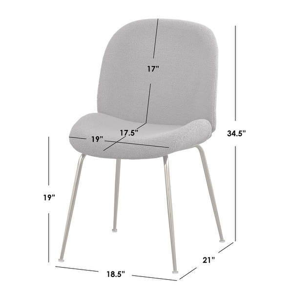 Lifestorey Shaun Boucle Dining Chairs (Set of 2)