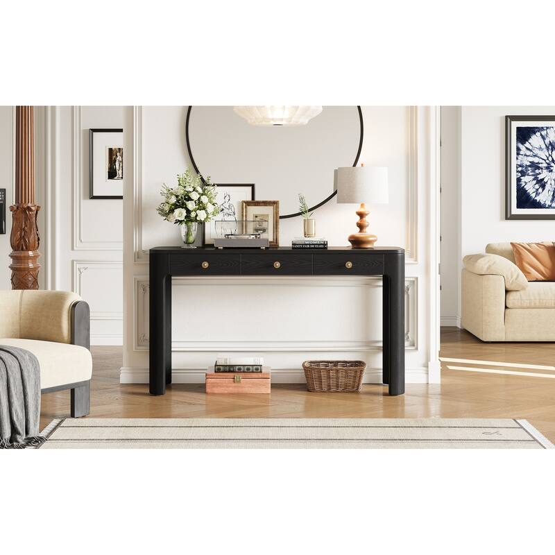 Entryway Table with 3 Concealed Drawers