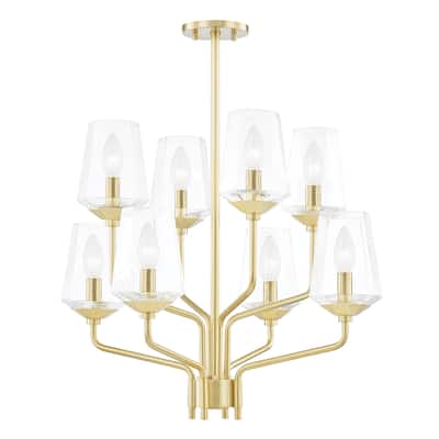 Mitzi by Hudson Valley Kayla 8-Light Chandelier with Clear Glass