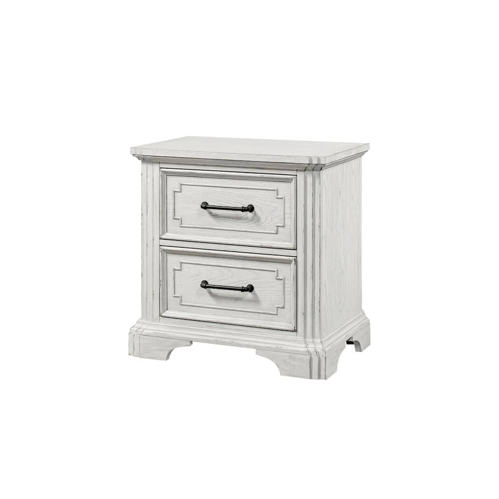 Elegant Nightstand with Sherwin Williams Finish, Felt-Lined Top Drawer, and Smooth Ball-Bearing Glides