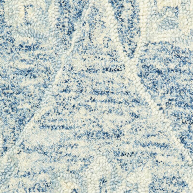 Sevita Blue Hand-tufted Wool Oriental Area Rug