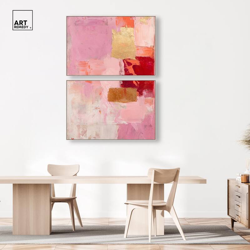 Petal Patchwork II Canvas Set of 2 by Art Remedy
