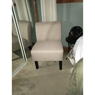 Porch & Den Lamar Fabric, Wood Armless Slipper Chair