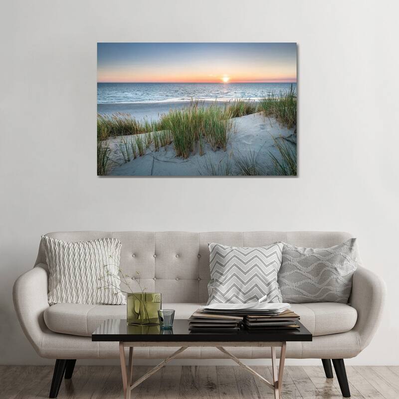 iCanvas "Sunset On The Dune Beach" by Jan Becke Canvas Print - 32x48x1.5
