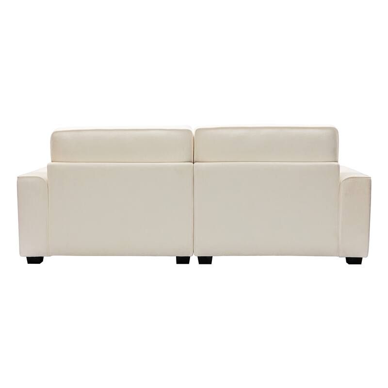 Living Room Fabric Sofa, 79.5" Modern Loveseat Sofa with Wide Armrests and Plush Cushions, for Apartment, Bedroom