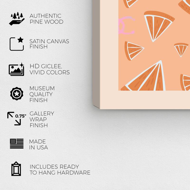 Wynwood Studio Canvas Fashion and Glam Orange Citrus Orange and Modern & Contemporary Wall Art Canvas Print