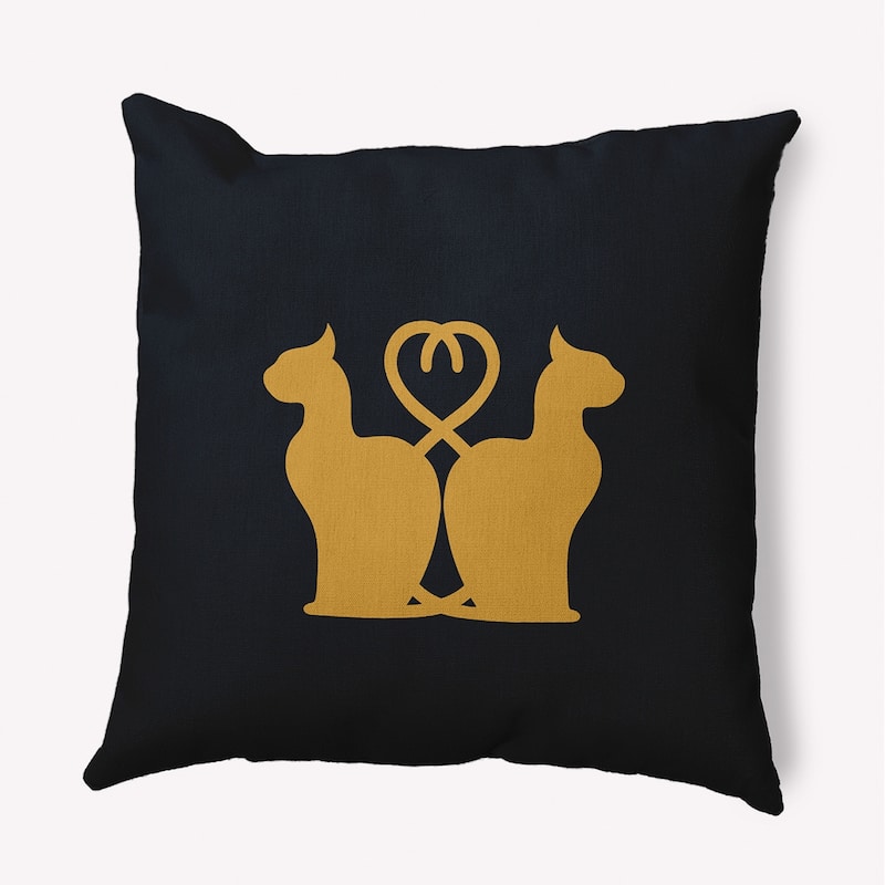 Halloween Cats Accent Pillow - Golden Mustard - 26" x 26"