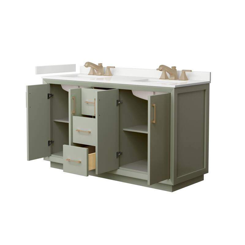 Wyndham Collection WCF414160D-QTZ-US3MXX Strada 60" Free Standing
