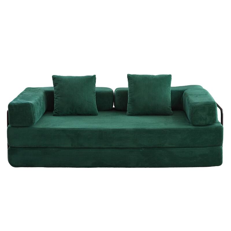 Floor Couch,Compression Sofa,Convertible Floor Sofa Bed-with Pillow Back Support Armrest,Comfy Futon Couch Lounge Sleeper Bed