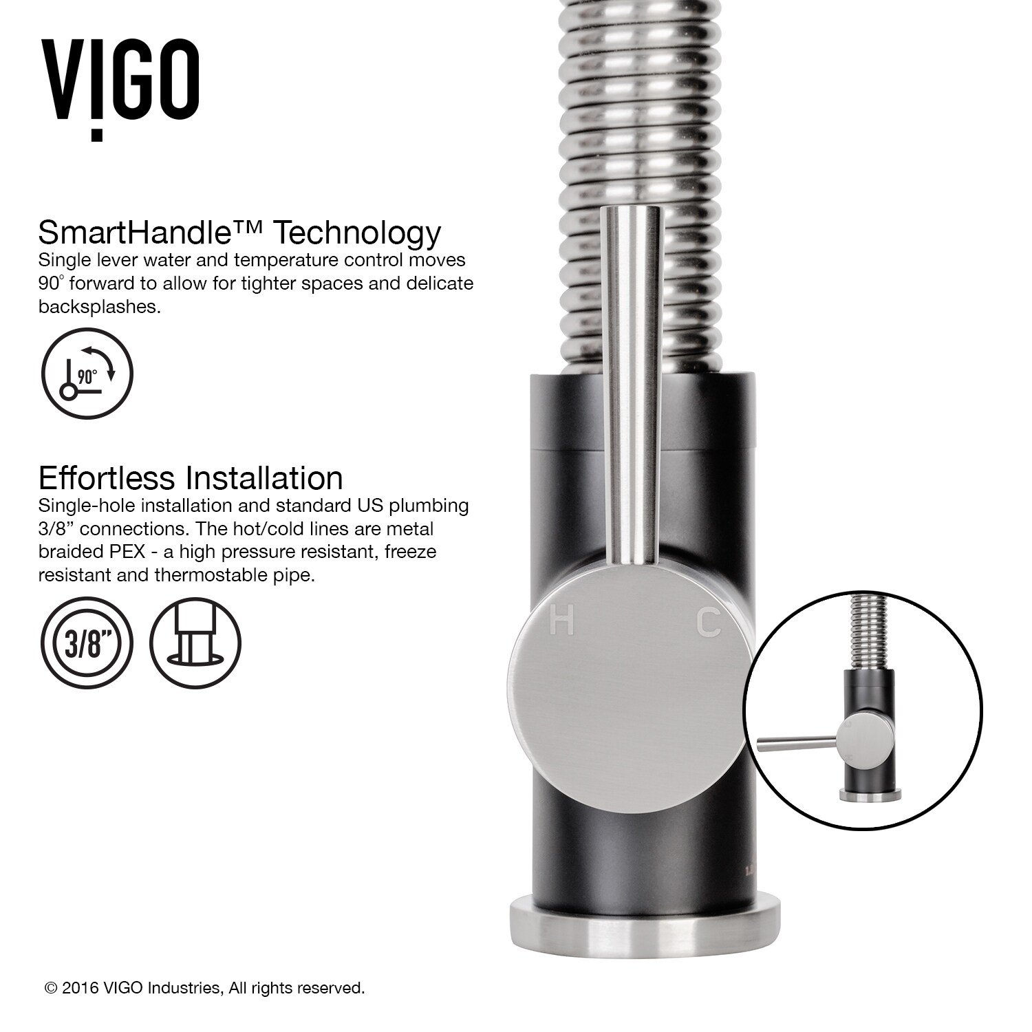 VIGO Edison Pull-Down Spray Kitchen Faucet - Overstock - 9753375