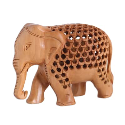 Novica Handmade Regal Giant Wood Sculpture