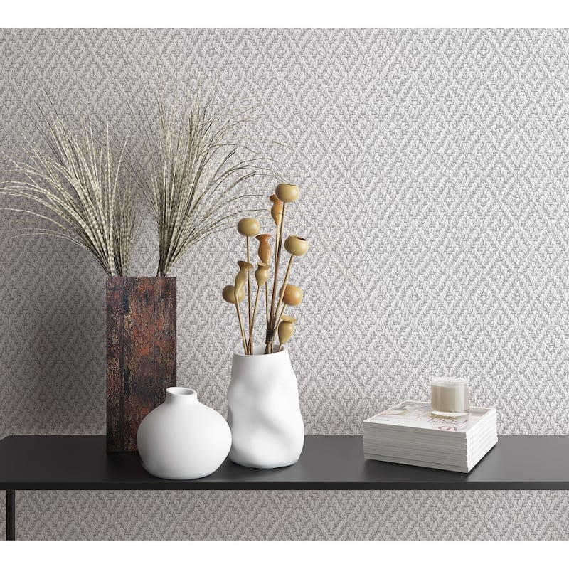 Galerie Wallcoverings Flora Diamond Weave Vinyl on Non-woven Matte Wallpaper Roll