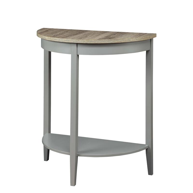 Natural Oak & Gray Finish Console Table