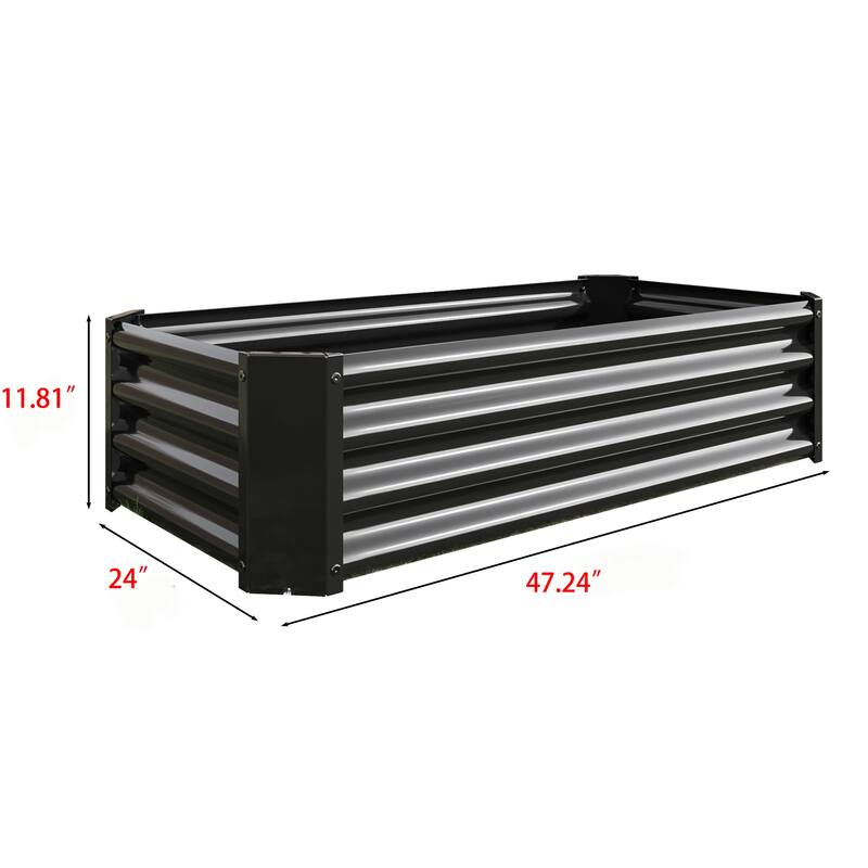 GDFStudio - Large Oval Metal Raised Garden Bed for Vegetables, Flowers, and Plants, Outdoor Backyard Planter Box