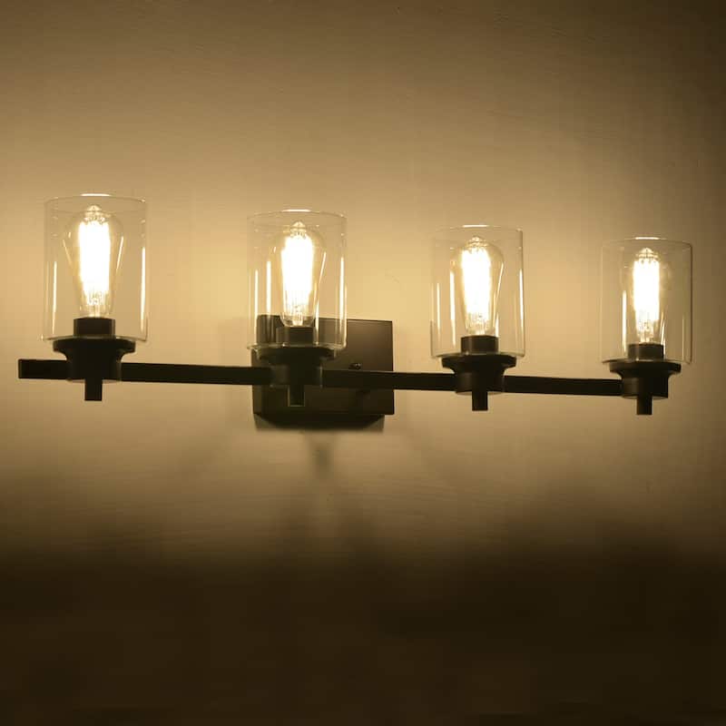 Bathroom Vanity Light 4-Light Dimmable with Clear Glass - 8*33*8
