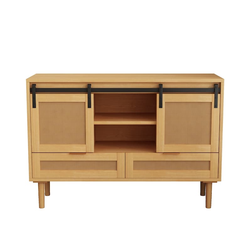 Sliding Barn Door Storage Cabinet - N/A