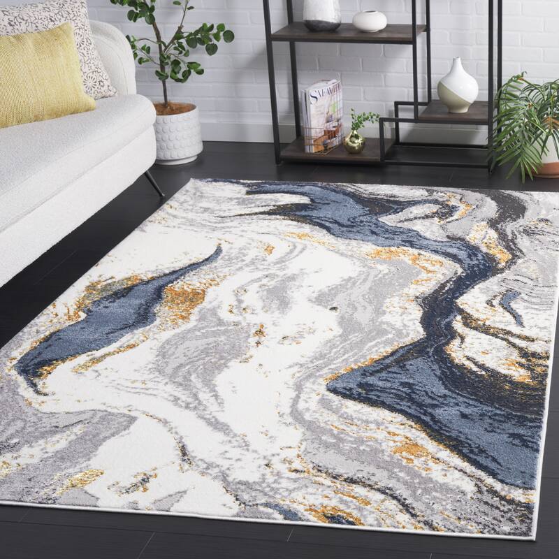 SAFAVIEH Amelia Helve Modern & Contemporary Rug - 8' x 10' - Ivory/Grey