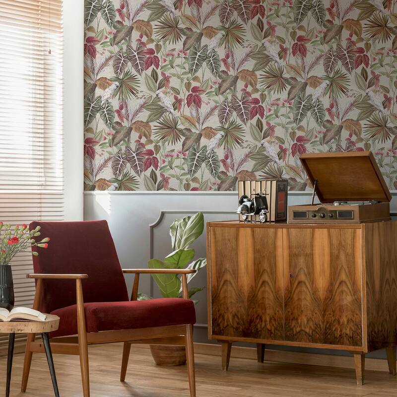 Arthouse Lorraine Neutral Tropical Wallpaper