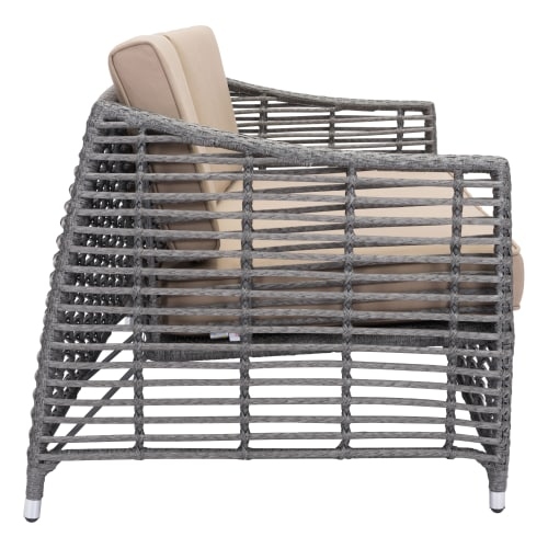 Zuo modern trek beach discount aluminum patio arm chair