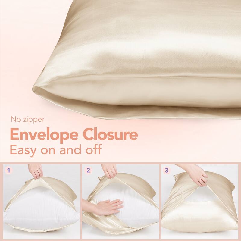 Deconovo 100% Pure Mulberry Silk Pillowcase With 22 Momme 6A High Grade Fibers