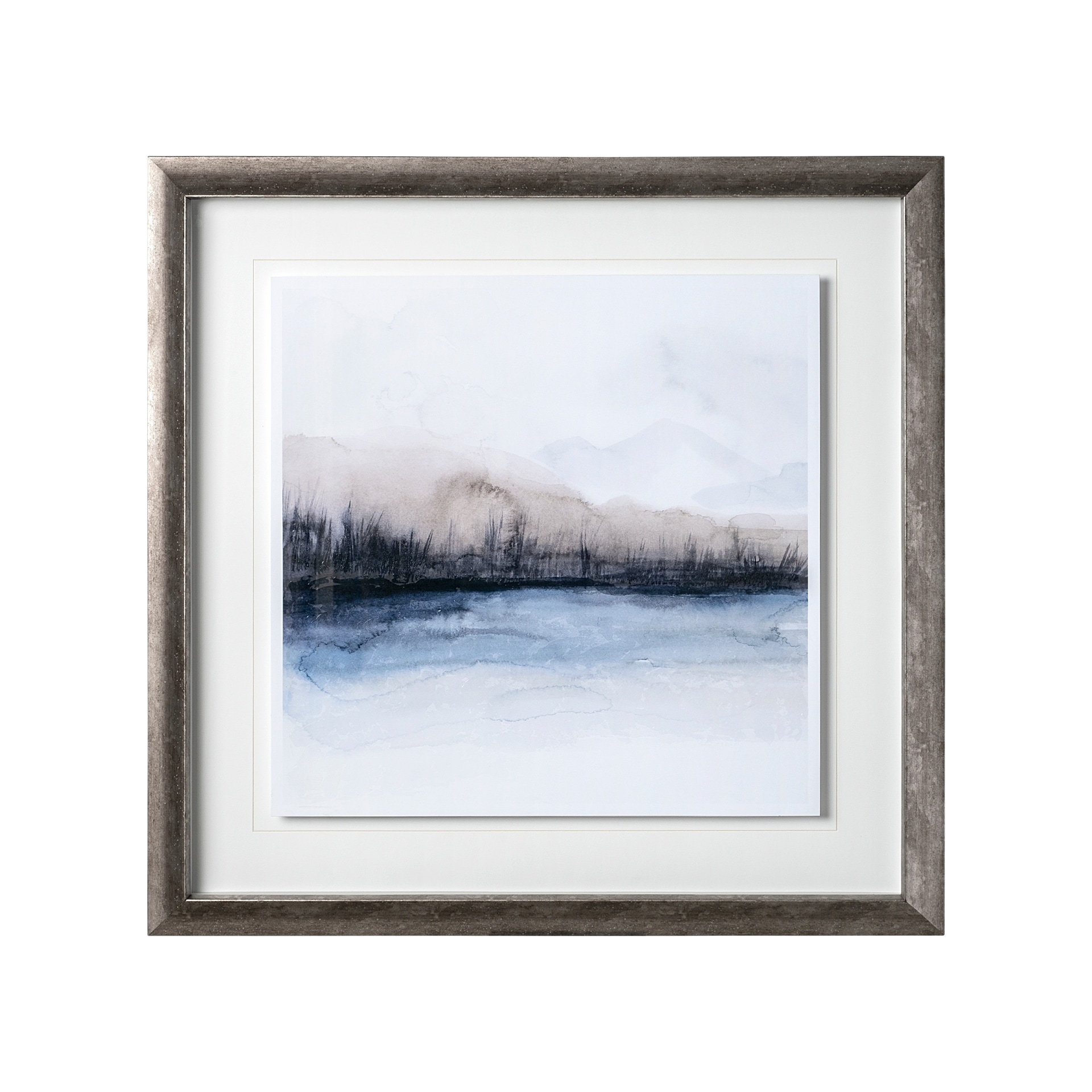 Mercana Horizon Shadow II by Grace Popp a Hand Embellished Textured Framed Art Print Matted under Glass