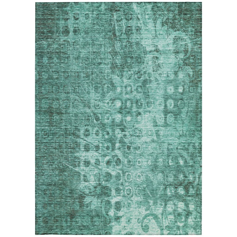 HomeRoots Ikat Transitional Rectangle Outdoor Rug