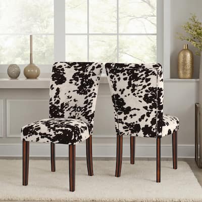 Dinant Cowhide Parsons Dining Chairs (Set of 2)