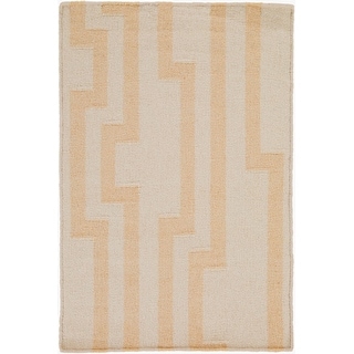 Hand-woven Heaton Abstract Flatweave Wool Area Rug - 2' x 3'
