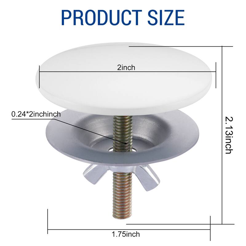 WOWOW Sink Hole Cover Fits 0.31 to 1.89" Holes, Easy Install