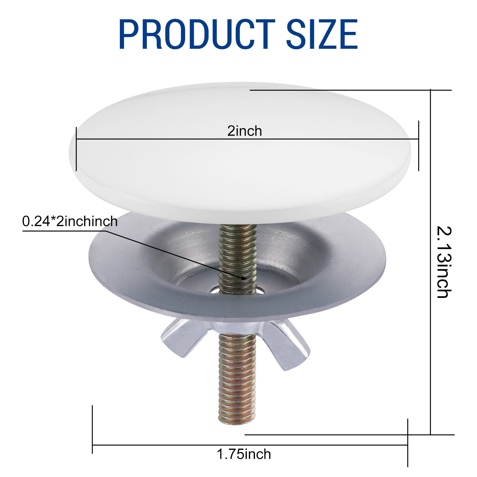 Solid Brass Sink Hole Cover – 1.5 Inch, Universal Faucet Hole Cover For Kitchen & Bathroom, Leakproof & Odor Blocker, Easy Press-On Install (Bright Silver)