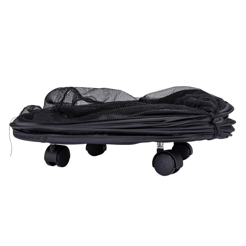 Household Essentials Rolling Pop Up Hamper with Shoulder Strap and Removable Wheels